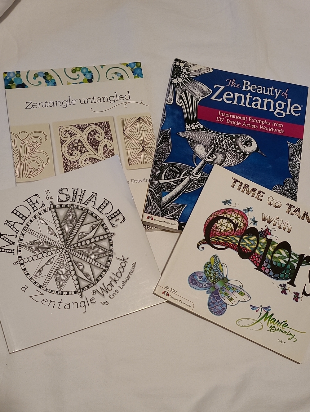 Zentangle Drawing 4 Books Bundle Meditative Color Inspirational Art Stress Book